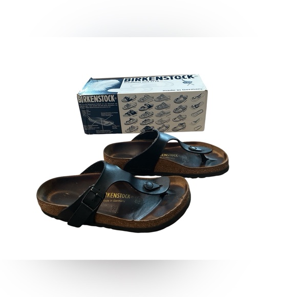 Birkenstock Gizeh Biko-Flor Black Thong Sandals. Size EU 36/ US 5-5.5. - Picture 4 of 16